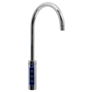 Rubinetto elettronico dedicato BWT AQA Drink U20 a 3 vie, cromato con comandi verticali, codice 16407AC
